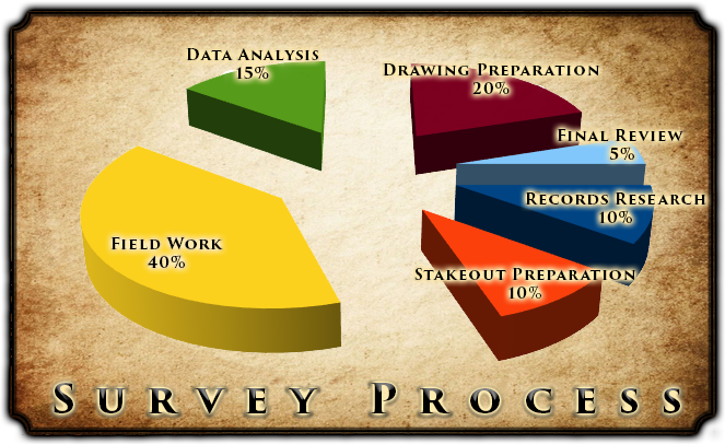 Chart that breaks down work for surveying